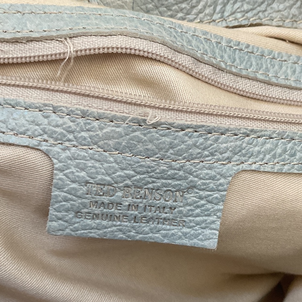 Ted Benson Leather Hobo Bag Gray Large - Picture 13 of 14